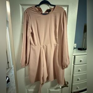 Lulu's Soft Pink Long Sleeve Dress